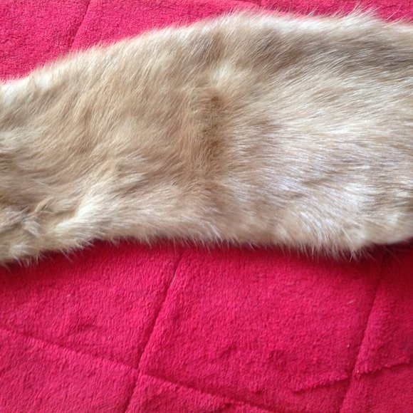 Vintage Brown/Tan Genuine Mink Collar - Picture 6 of 6